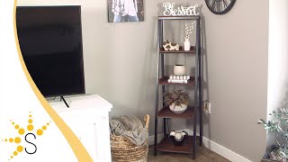 Sunnydaze Indoor 4-Tier Leaning Ladder Shelf - 59.75\