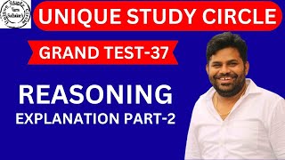 GRAND TEST-37 REASONING EXPLANATION PART-2