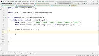 JAVA Tutorials - 36 Step 07 Priority Blocking Queue