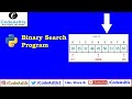Python Tutorial | Binary Search Program Using Recursion in Python | Learn Python Programming