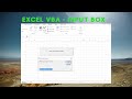 Input Box - VBA ( Visual Basic for Applications) in Microsoft Excel