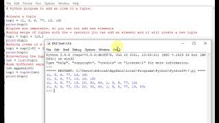 Python program to add an item to a tuple.