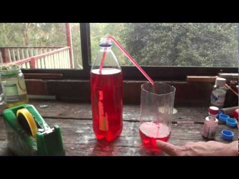 How to make a Straw Syphon - Simple Science Experiment - Uses Everyday Items How to make a Straw Syphon - Simple Science Experiment - Uses Everyday Items