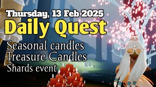 Sky Daily Quest today - Hidden Forest 13 feb 2025 | Sky Children of the Light | Sandwichies Ch