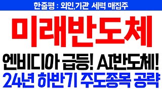 [미래반도체 주가전망] 🔥엔비디아 급등 AI반도체 주도 테마주🔥24년 하반기 주도종목 공략! #미래반도체주가전망 #미래반도체목표가 #미래반도체