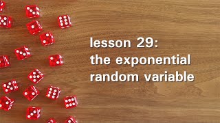 PB29: The Exponential Random Variable