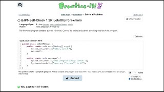 Java Practice-it Introduction to Java Programming | Self-Check 1.29 LotsOfErrors-errors