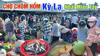 ĐỘC LẠ MIỀN NƯỚC LŨ - CHỢ CHỒM HỔM ĐẸP NHẤT MIỀN TÂY VÀO MÙA SẢN VẬT TRỜI BAN