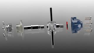 SolidWorks Visualize - Differential gearbox exploded view animation video