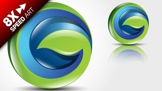 3D Logo Design | Speed Art 8X | Adobe Illustrator | HD | Green Tech