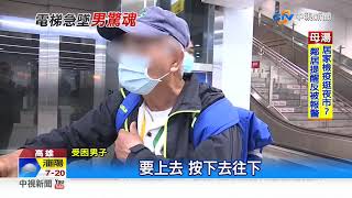 上上下下嚇死人! 男受困台鐵電梯達半小時│中視新聞 20200325