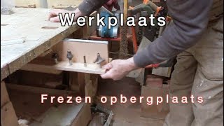 Timmertip 1043 De freesjes onder de werkbank schuiven