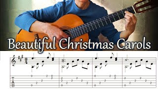 5 Beautiful Christmas Songs, Carols - Fingerstyle Guitar | TAB