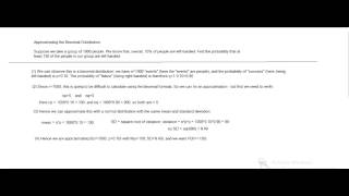 Approximating The Binomial With Normal Distribution (Example 2)