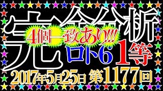 ロト６【第1177回】１等当せん数字を完全分析