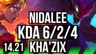 NIDALEE vs KHA'ZIX (JGL) | 6/2/4 | KR Grandmaster | 14.21