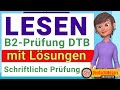 B2 Lesen  | Deutsch Prüfung für den Beruf | DTB | Telc 2024 | Schriftliche Prüfung mit Lösungen