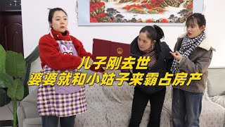 儿子刚去世，婆婆和小姑子就来霸占房产，谁知房产证是儿媳的名字