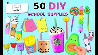 50 DIY SCHOOL SUPPLIES IDEAS YOU WILL LOVE - BACK TO SCHOOL CRAFTS AND HACKS