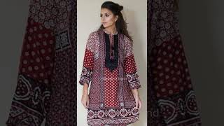 Ajrak Dress Design Ideas #ajrak #ajrakhkurti #ajrakhblockprint #viral #shorts #trending