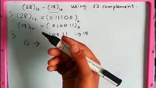 Subtraction using 1s complement