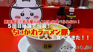 【名古屋パルコ／ちいかわ】期間限定！ちいかわラーメン豚食べてきた！抽選５回目でようやく当選！初めての二郎系ラーメンに挑戦！待ち時間中にもちいかわの世界を満喫！購入品紹介まで！