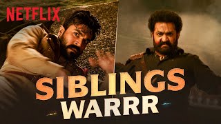 Ram Charan & Jr NTR Being Desi Siblings 🤝 | RRR (Hindi) | Netflix India #shorts