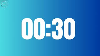 30 Seconds Countdown Timer⏰(in Blue Gradient Background)