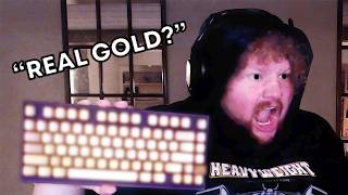 I built CaseOh a keyboard made of REAL GOLD...