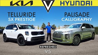 REFRESHED SIBLINGS! -- 2023 Hyundai Palisade vs. 2023 Kia Telluride: Comparison