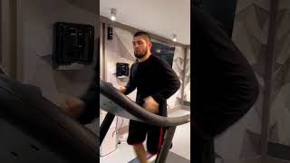kabib running hard work gym