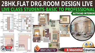 2Bhk Flat Drg .Room Interior Design With Classic Touch - Join And Make Professional-#video #designer