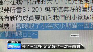 【2014.08.24】范范懷雙胞胎 和黑人臉書上報喜 -udn tv