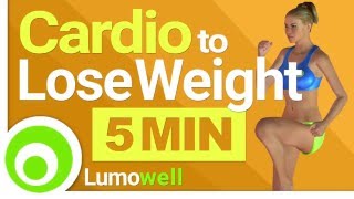 5 Minute Cardio Workout to Lose Weight & Burn Belly Fat