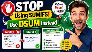 STOP Using SUMIFS in Excel! Use DSUM Instead