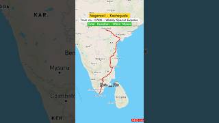 Nagercoil  - Kacheguda l Train no : 07436 - Weekly Summer Special Express #shorts #train #shortsfeed