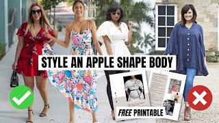 How To Style An Apple Shape Body | plus size fashion tips