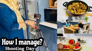 Vlog നു പിന്നിൽ ഇങ്ങനെയൊക്കെയാ🤷‍♀️|How I Manage My Vlogs with Household Chores|Shooting Day Vlog|