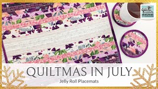 Jelly Roll Rug Pillow & Placemats - Quiltmas in July!