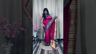 Pure Patola Silk Original minakari heavy zari Border Saree || Latest Design of Pure Silk saree 2023