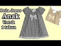 Tutorial pola Dress anak model raglan untuk anak 1 tahun