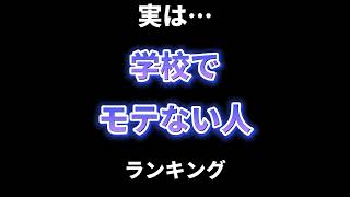 学校でモテない人ランキング😧😧😧              #心理テスト #心理学