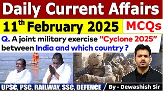 11th February 2025 | Daily Current Affair | February Daily Current Affair | Current affair 2025 #mcq