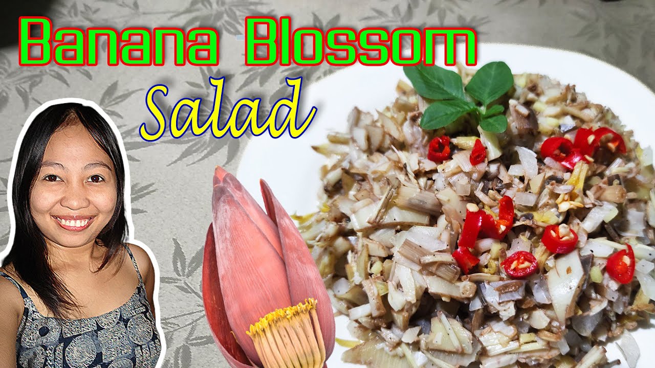 Banana Blossom Salad | Ensaladang Puso Ng Saging | Puso Ng Saging ...