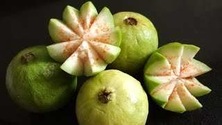 Beautiful way of cutting Guava Fruit 🍏🍐🍴🍽️🥝 #Art #ART #fruit cutting style#summe