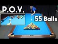 55 Balls Rack!!! Can I Sink All 55 Balls?! POV GoPro Billiard Drill