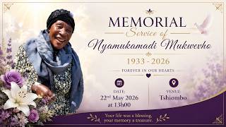 Nyamukamadi Mukwevho - Memorial Service (Tshiombo)