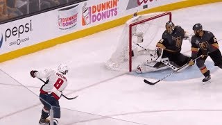 Ovechkin silences the Vegas crowd with a one-timer