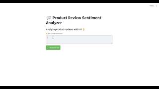 NLP-Based Product Review Analysis System | Project Demo