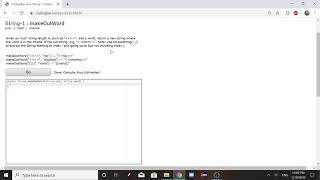 String-1 (makeOutWord) Java Tutorial || Codingbat.com